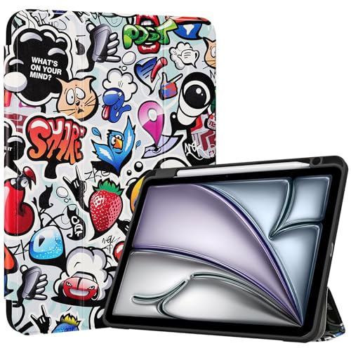 ProCase Hülle für iPad Air 11 Zoll (M4 2026/M3 2025/M2 2024)/ iPad Air 6/5/4 Gen 10,9 Zoll (2022/2020) mit Stifthalter, Case Cover mit transparenter Rückseitenschale Schutzhülle -Share