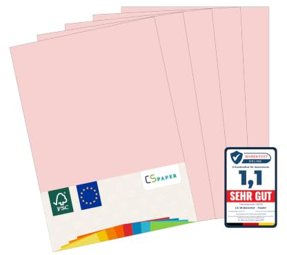 MADE IN EU 180 Blatt farbiges Papier ROSA A4 80 g/m² CS Paper - Druckerpapier, Kopierpapier, Universalpapier zum Drucken, Basteln & Falten im Format DIN A4. Papier für den Heim- & Bürobedarf
