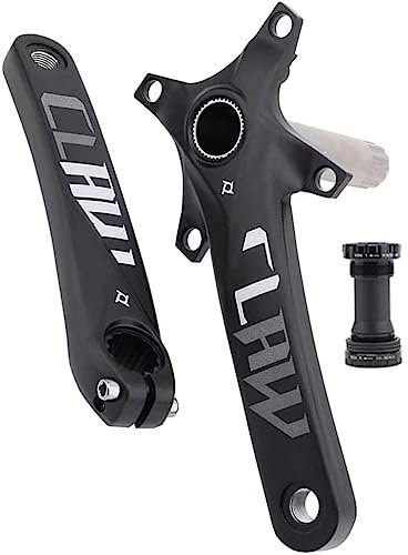 LHHL Mountainbike Kurbelarm Links/rechts 170mm 175mm Aluminiumlegierung Kurbel 104BCD Hohl Integrierte 4 Klauen Kurbeln for MTB Mit Tretlager (Color : Black, Size : 170mm)