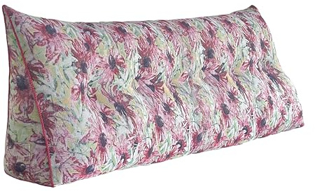 Johnear Rückenkissen Bedrucktes Lesekissen für Bett 180cm, Rückenlehne Dreieckigen Sofakissen Wandkissen Bett für Lesen Schlafzimmer Kopfenden，Der Kissenbezug ist Maschinenwaschbar
