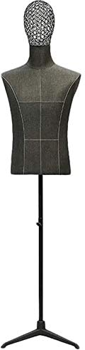 Schneiderpuppen für Männer, Schneiderpuppen, Körper, männliche Schneidermodelle, Kopf aus Metalldraht, Torso, Schaufensterpuppen für Kleidung mit Armen (bronzener Stativfuß)