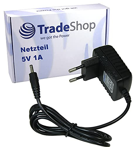 Trade-Shop Netzteil Ladegerät Ladekabel 5V 1A / 3,5x1,35x10mm Stecker kompatibel mit Nokia 3210 3220 3230 3300 3310 3330 3410 3510 3510i 3650 3660 5100 5110 5130
