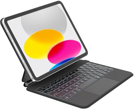 Belkin Pro Coque Clavier iPad avec Support magnétique, Touches Bluetooth rétroéclairées, trackpad Multi‑Touch, Support Apple Pencil, AZERTY, Commandes multimédia, pour iPad 10.9” 10e gén, 11” A16