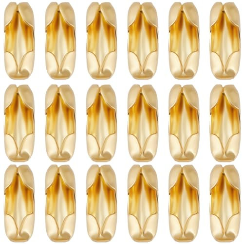 SUNNYCLUE 1 Scatola da 300 Pezzi in Acciaio Inossidabile Placcato Oro 18K Autentico con Catena A Sfere Fermagli per Catene con Perline Sostituzioni in Metlega Clip di Collegamento Adatte per La Cre