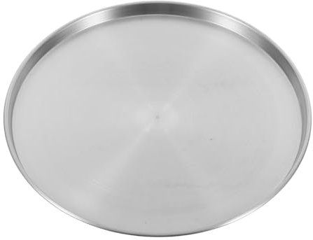Alipis Bandeja Redonda De Acero Inoxidable Para Pizza Distribución Uniforme Del Calor Resistente y Multiusos Para Hornear Asar y Cocinar Cocina Doméstica