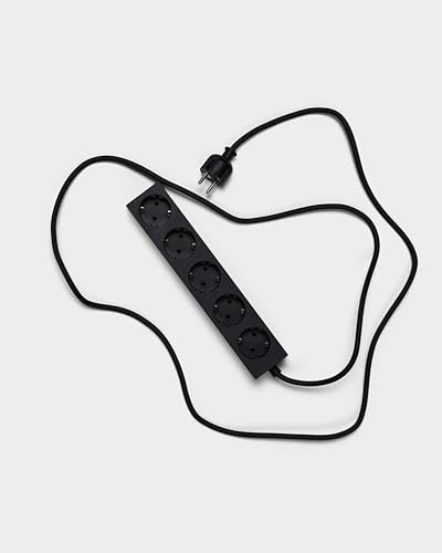 Pedestal Power Bar 2 m eluttag med magnetisk botten – praktisk och elegant med 5 magnetiska uttag – 5-vägs uttag