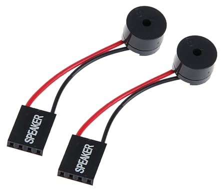 FIRSTXIU 2 conectores para altavoces de placa base, zumbador, bocinas internas de PC, para alertas de sistemas, sonidos de inicio, diseños de pitidos simples