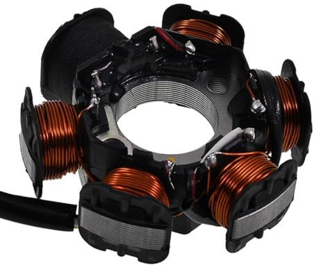 2EXTREME Lichtmaschine 12V 5/2-Pin kompatibel mit Honda Bali SJ 50, Dio 50 | Spulensystem mit 6 Spulen, großer 5-Pin- und kleiner 2-Pin-Stecker; 12 V Lichtmaschine, Typcode AF32 2T AC, für die Zündung