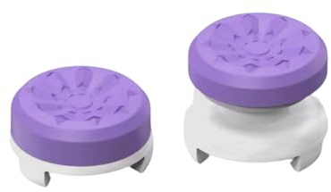 Lumi Zenva 2 Piezas Capuchones de Reemplazo para Mandos PS4 y PS5 Protección de Silicona para Thumbsticks con 2 Alturas Diferentes Color Morado