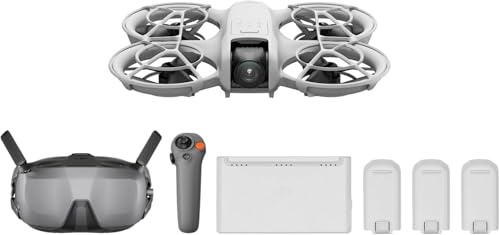 DJI Neo Combo Motion Fly More, mini drone con fotocamera UHD 4K, 135g drone che vola da solo e ti segue, decollo dalla mano, con RC Motion 3 e 3 batterie (Neo motion fly more combo)