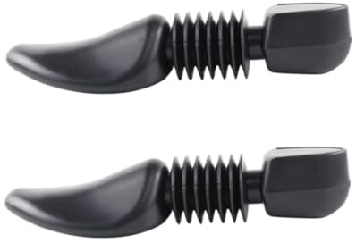 COMPUKAS Shoe Tree Regolabile Donna 2 Pezzi in Plastico Nero per Scarpe | Formato 32-37, Supporto Elastico per Mantenere la Forma, Lavabile e Leggero per Uso Quotidiano