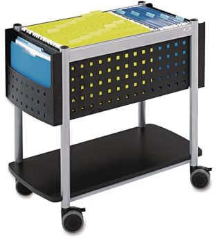 Safco, Scoot Open Top, Rolling Mobile File Cart, Fits Letter and Legal-Size Hanging Folders
