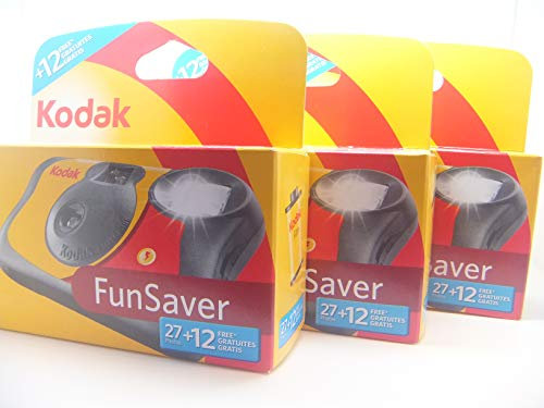 Kodak Fun Flash Appareil Photo jetable - 39 expositions, Lot de 3