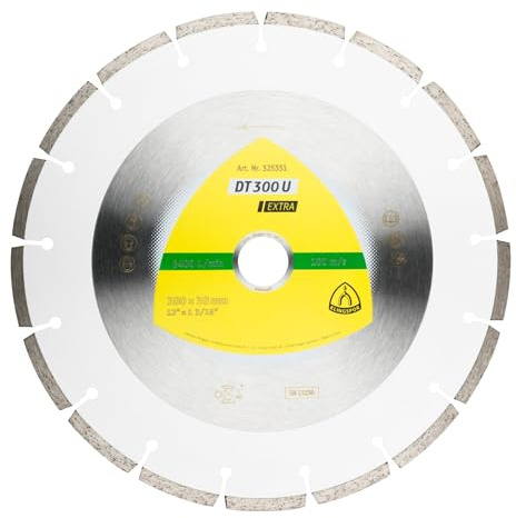 Klingspor Disque à tronçonner diamant dt300u Moteur Ultra pour meuleuse à tronçonner Diamètre 300 mm, enregistrement 20 mm, 326831