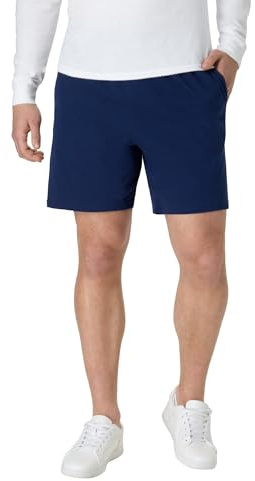 Hanes Men's Jersey Pocket Short, Navy, Medium