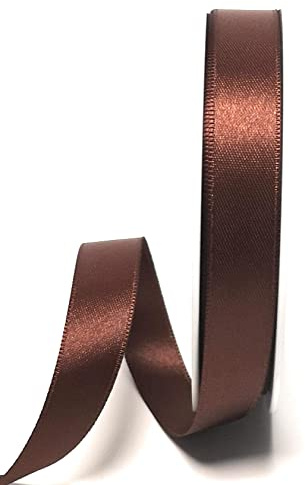 s.dekoda Satinband 25m x 15mm Braun Schleifenband Dekoband Satin