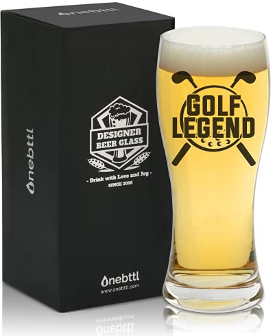 Onebttl Golf Gifts for Men, Golf Beer Glass 15oz (443ml) for Men, Boyfriend, Dad for Christmas, Birthday, Father's Day - Legend