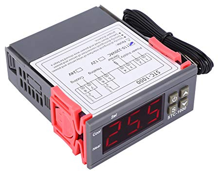 STC-1000 Digitaler Temperaturregler, Thermostat mit Zwei Relaisausgängen, Intelligenter Temperaturregler (110~240VAC)