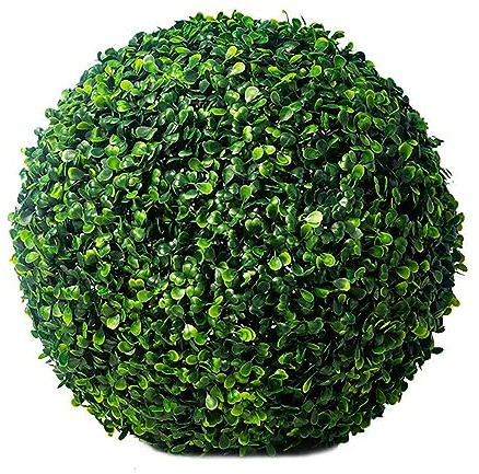 HUHJYUGE Palla Topiaria per Piante Artificiali 35cm, Realistiche Sfere di Bosso Artificiale, Piante a Palla di Erba Resistente alle Intemperie, per Cortile, Balcone, Giardino