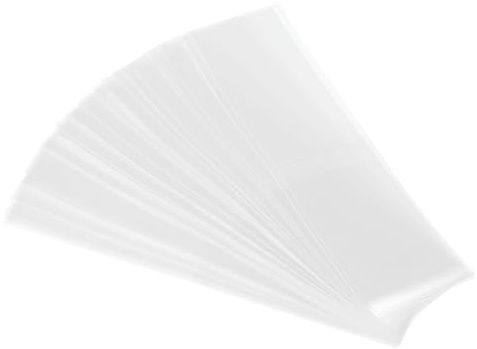 PATIKIL 130x35mm PVC Perforierte Schrumpfbänder, 500 Stück Schrumpffolie für Flaschen, Gläser, Dosen und Dosen, passend für Kappe mit einem Durchmesser von 3,03 bis 3,19, Transparent