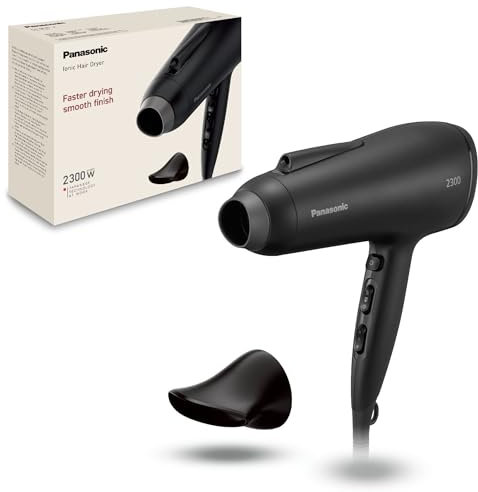 Panasonic EH-NE85-K895 Fast Dry Series Ionic Hair Dryer with Air Boost & Concentrator Nozzles, Heat Protection Mode, Ion Technology, 2300W, Easy-Clean Filter, Black