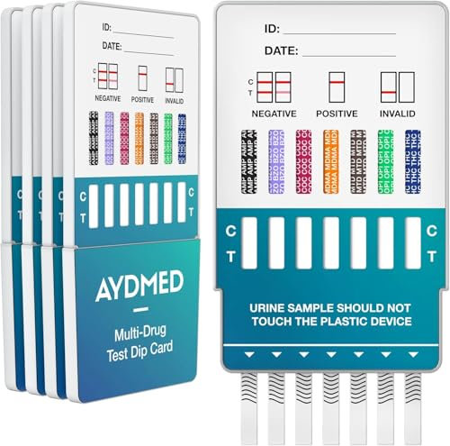 5in1 Multi Drogentest Urintest – 10 Drogenarten – Drogenschnelltest auf THC, Kokain, Methado