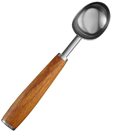 CHFYIJYHM Scooper Ice Cream Scoop Wooden Handle Fruit Ball Scooper Utensil Ice Cream Scooper Spoon for Kitchen Scoops