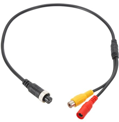 PATIKIL Adattatore Cavo Femmina Aviazione a 4 Pin 17.7 Pollici / 45cm | Connettore Aviazione a 4 Pin a Connettore Femmina Dc, per Monitor Telecamera Auto Video, a Femmina Rca