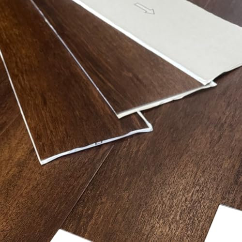 MASTERBRICO Pavimento PVC Adesivo Effetto Legno - Piastrelle SPC 15,2 x 91,4cm Spessore 2 cm, Pavimento Adesivo per Cucina e altri Interni - Impermeabile e Facile da Installare, Confezione 2.20mq