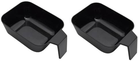 TOVINANNA 2piezas Bol De Con Mango Para Mezcla De Color Cuenco De Plástico Para Tinte Capilar Herramientas Profesionales De Coloración Para Salones y Uso Doméstico Negro