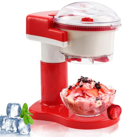 Macchina per granita e ghiaccio tritato, macchina elettrica da banco per preparare ghiaccio tritato fatto in casa, coni di neve, granite, cocktail, lame in acciaio inossidabile, Ice Crusher