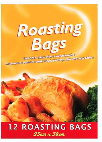 Zopper 2 x 12 sacs à rôtir 25 cm x 38 cm Flavour Lock Convient pour la cuisson de la viande, du poisson et des légumes conventionnels pour micro-ondes