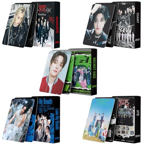 Strraykiid Photocards, Anime Album, Cartoon Photocards, 5 Pack/275 Pcs | Anime Lomo Card, Hyunjin P-hotocards Greeting Card, Anime Lomo Postcard, Birthday Gift Cards for Fans