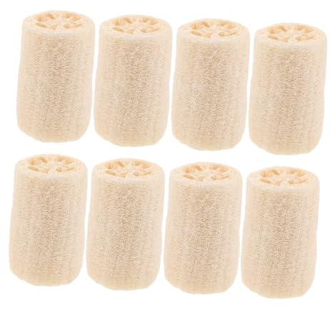 VALICLUD 8stücke Natürlicher Luffa Schwamm für Dusche und Küche Effektives Peeling und Reinigung Schnelltrocknend und Hautschonend