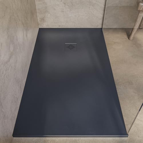 SoulHome Plato de Ducha Resina 210x100 Antracita - Rejilla Mismo Color