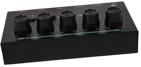 Mikinona Petite Console De Mixage Petite Table De Mixage Clavier Mixeur De Streaming Petit Mixeur Audio Noir