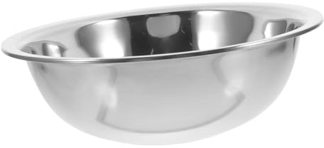 Healvian Bassin Pieds et Bac à Linge en Acier Inoxydable 32 Cm, en Inox 201 Épais, Adapté Bain des Pieds et Lavage, Usage Domestique Multifonction, Surface Polie Hygiénique