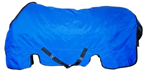 Regendecke Rain Protect blau 4 Größen wasserdichte, atmungsaktive Outdoordecke mit viel Bewegungsfreiheit – optimaler Regenschutz für Pferde. (145 cm)