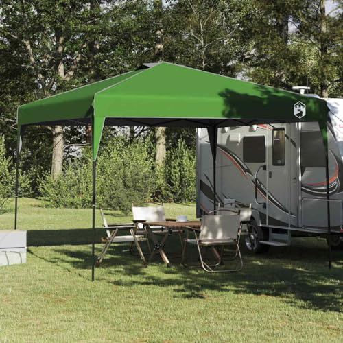 Tonnelle verte - 290 x 290 x 251 cm - Imperméable - Avec protection UV - Réglable en hauteur manuellement - Pour fêtes de jardin, événements en plein air, terrasse, chapiteau de jardin