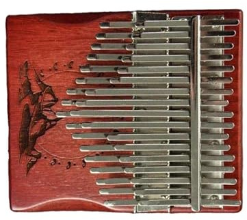 34 Tasten Klassisches rotes Kalimba chromatisches Keyboardinstrument mit Zubehör Xylophon