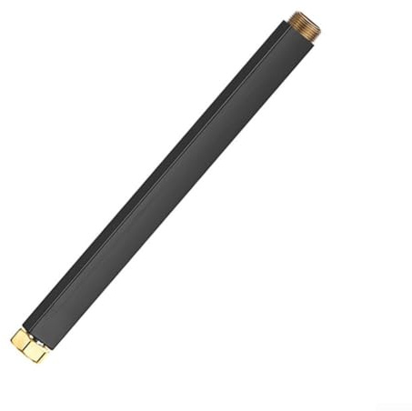 Elevador de ducha de acero inoxidable de 30 cm con interfaz de 25 mm, tubo de extensión de oro blanco cromado negro para grifo de baño, adaptador extensor de tubo extralargo (oro negro)