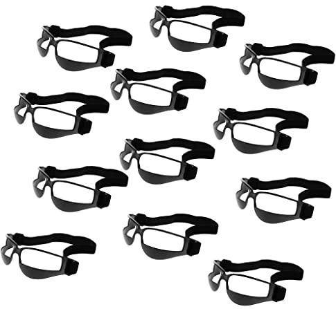 P Prettyia Occhiali da Allenamento da 12 Pallacanestro Occhiali da Allenamento Palleggio Dribbling Goggles Black