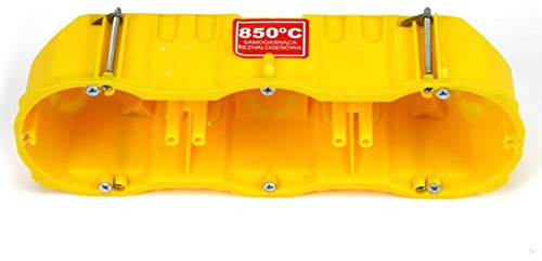 ELEKTRO-PLAST Hohlwanddose 3-fach Abzweigdose Hohlraumdose halogenfrei Ø60x60mm, gelb