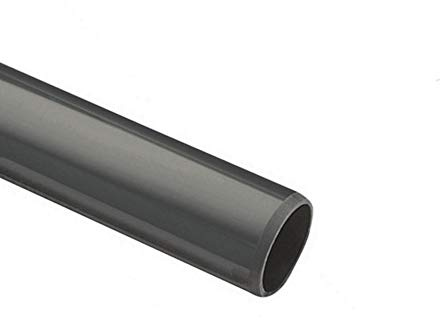 EXCOLO PVC Rohr 50 mm (Ø) x 2 m – Graues Kunststoffrohr für Sanitär, Abwasser, Installation – Hochwertiges Polyvinylchlorid Rohr – Druckfest & langlebig – Nur Rohr, ohne Zubehör