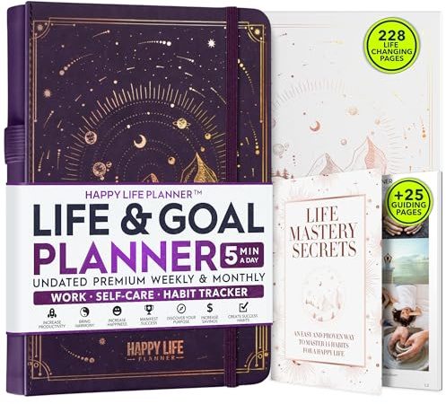 Livets mästerskapsplanerare – en 12 månaders resa för att krossa dina mål, öka produktivitet, passion, framgång och lycka – vecko- och månadsplanerare, vana-spårare, tacksamhetsdagbok och organisatör,