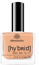 alessandro HYBRID Lack Ice Cream - im pastelligen Apricot - In nur 3 Schritten - perfekte Nägel ohne LED -bis zu 10 Tagen halt! 8 ml