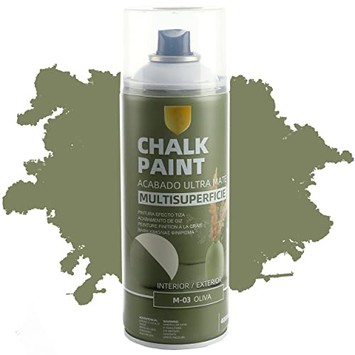 Pintura Spray a la Tiza Color Pastel Acabado Ultra Mate - Oliva 400ml