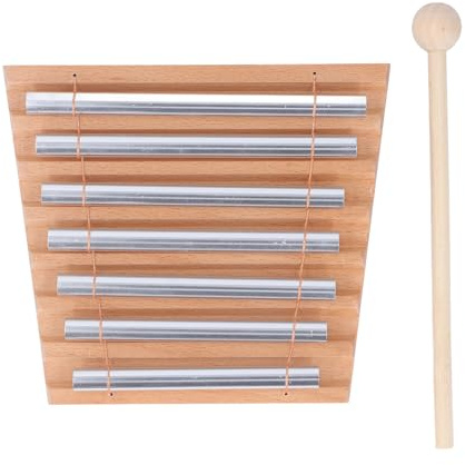 Handspiel mit 7 Tönen, Glockenspiel aus Buchenholz aus Aluminiumlegierung für Meditation, Klangheilung