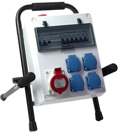 Coffret de chantier 5 prises 63A 400V sur pied