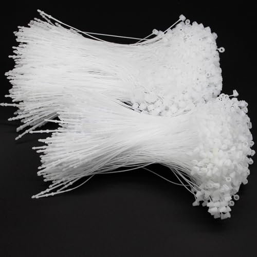 KOMUNJ 2000Stk Sicherheitsfäden Sicherheitsfäden für Etiketten Kabelbinder Etiketten Kunststoff Anhänger Sicherheitsfäden Loop Pins Hängeetiketten Preisschild (23cm)